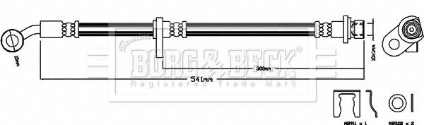 BORG & BECK Pidurivoolik BBH8156